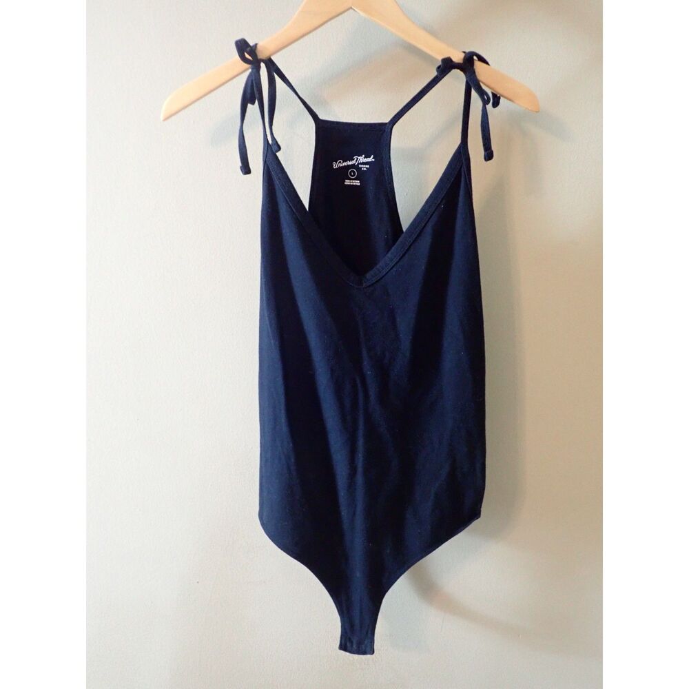 Universal Threads Black Summer Body Suit Strapy Tank Top Large Casual Basic